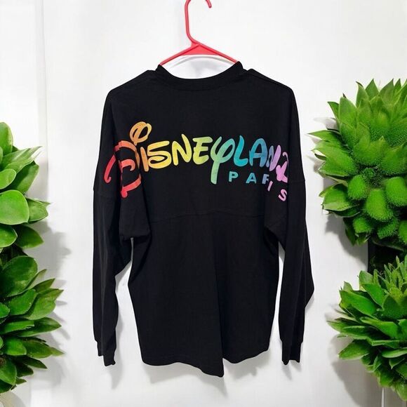 DisneyLand Paris d Black and Neon Graphic Long Sleeve Spirit Jersey Size S - Picture 2 of 6
